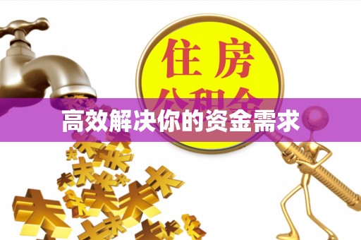 萨迦高效解决你的资金需求